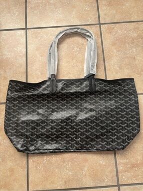 Black Patterned Tote Bag - Unbranded
